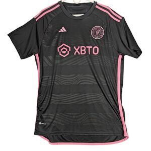 Adidas Messi Soccer Jersey Mens 2XL Slim Fit Black Pink Inter Miami 2023 Futball
